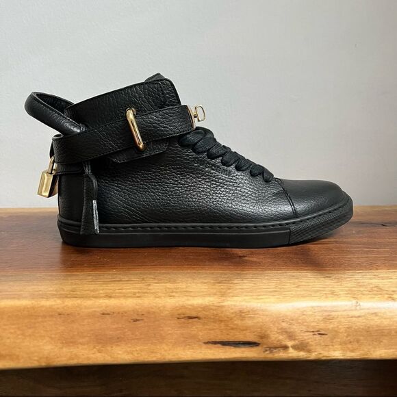 Authentic Buscemi 100mm Black High Top Sneaker Size 36  - Picture 2 of 16